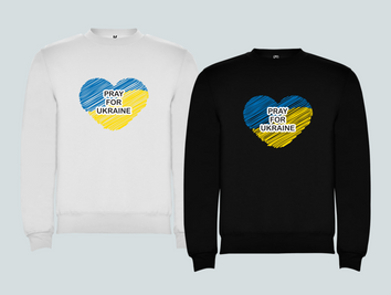 Світшот з друком "Серце штрих Pray for Ukraine" 1-s00199 фото