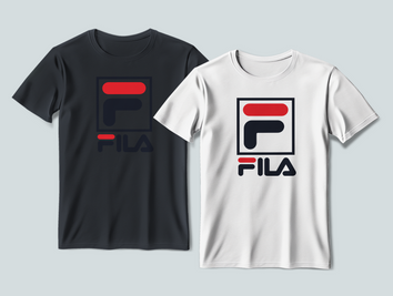 Футболка з друком "FILA" h-40006 фото
